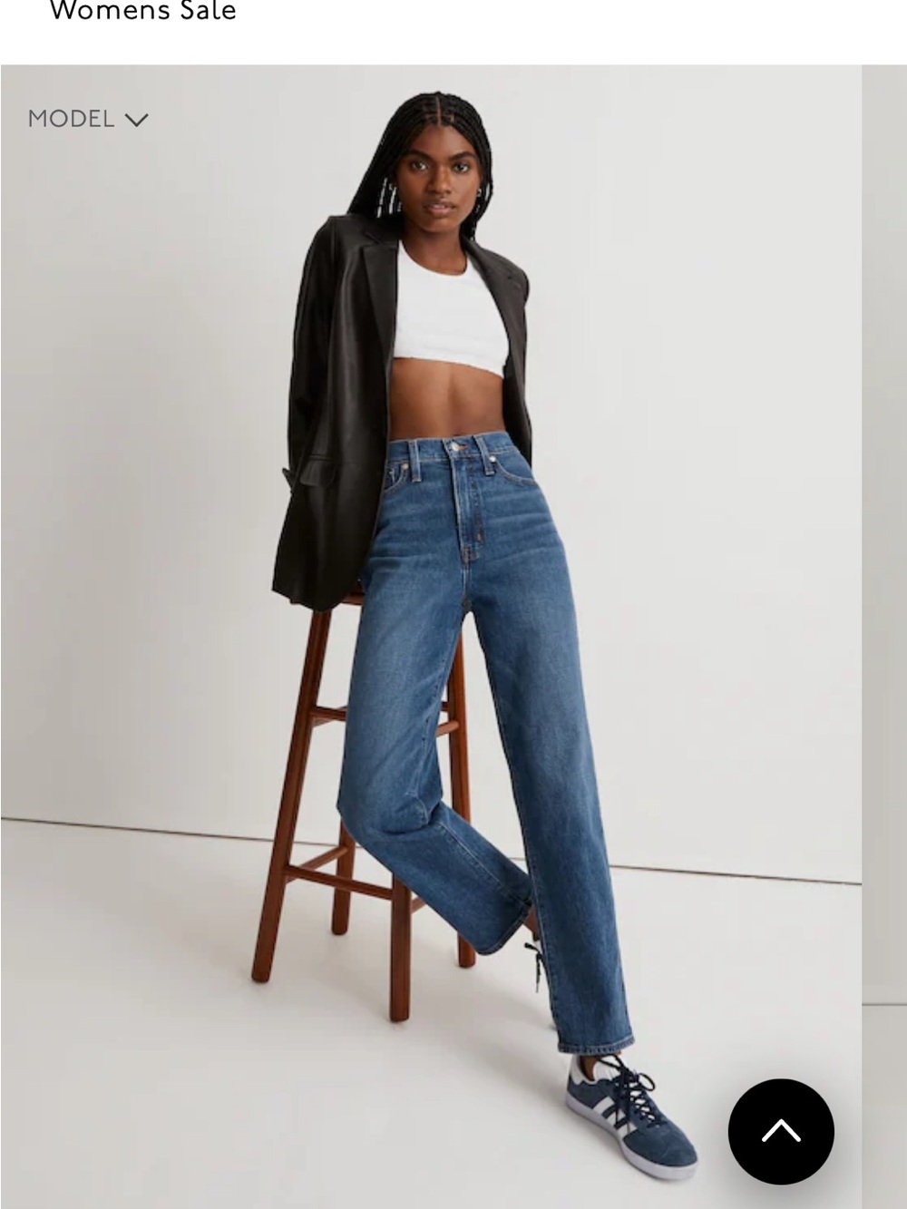 Madewell Perfect Vintage Women's Straight Leg crop Light Blue Denim Jeans 31